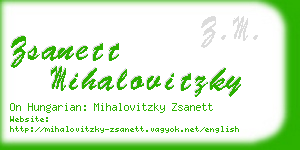 zsanett mihalovitzky business card